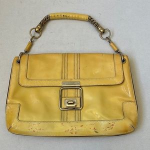 Anya Hindmarch Patent Bag with Chain, Envelope with Latch, Gold Hardware defect